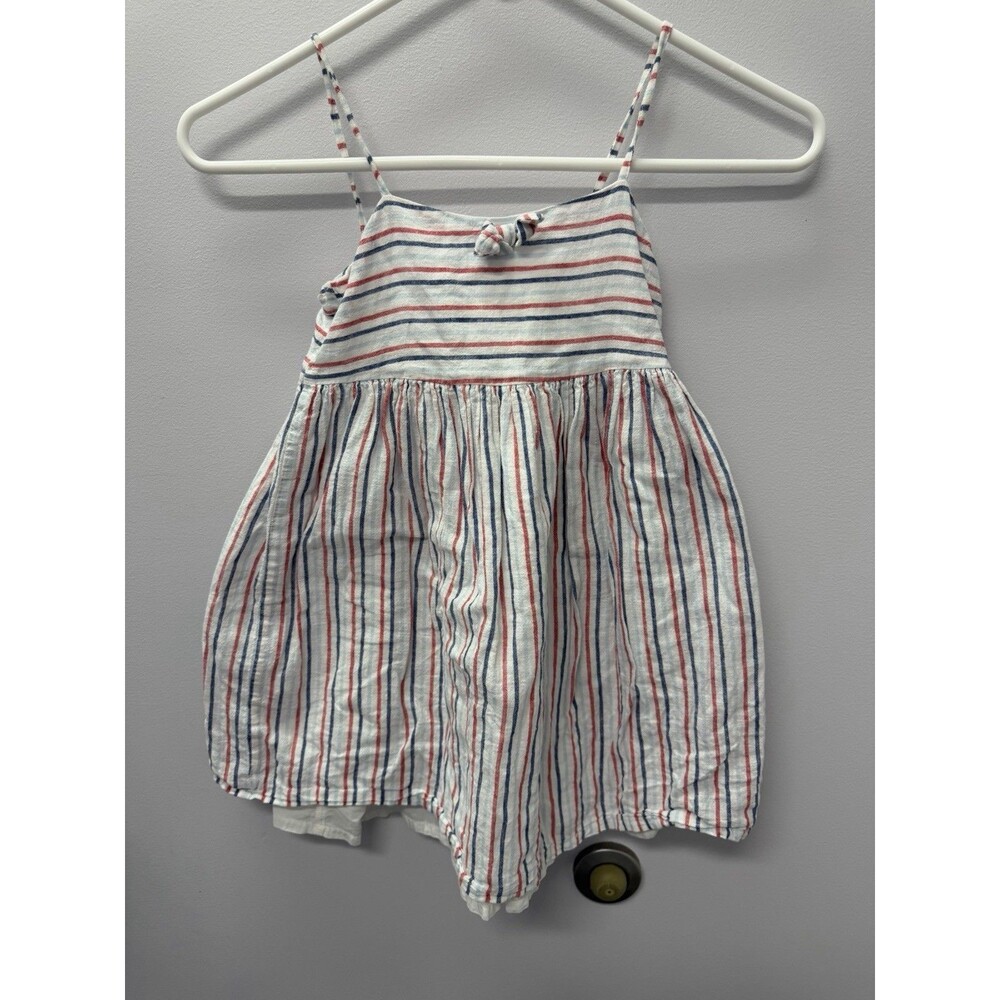 Girls Osh Gosh Red White And Blue Striped Dress